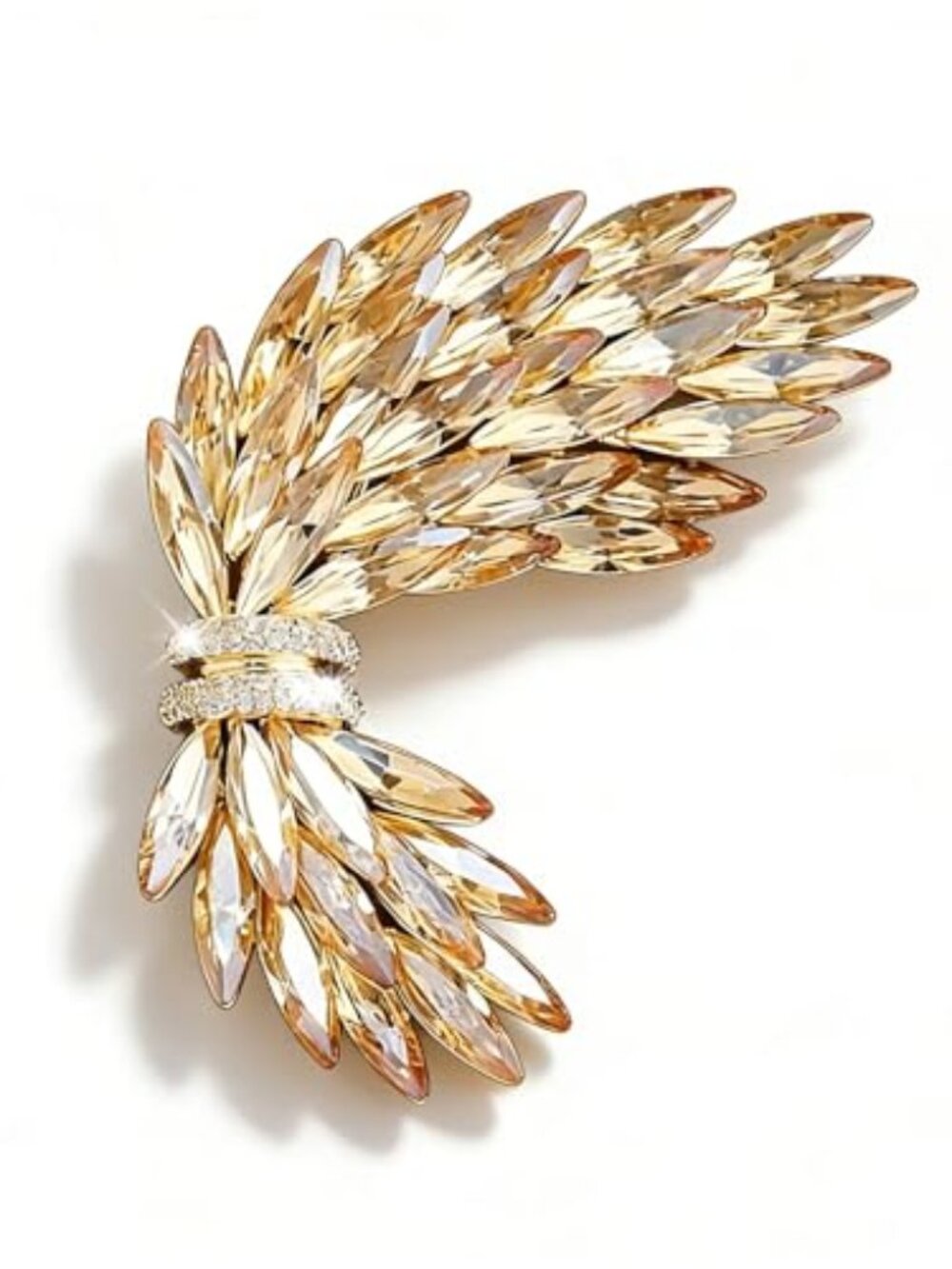 New - Vintage Gold Brooches and Pins for Women Champagne Women's‎ Rhinestone